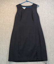 Briggs Vintage 90s Dress Womens 16 Black Sheath Sleeveless Made In USA Career