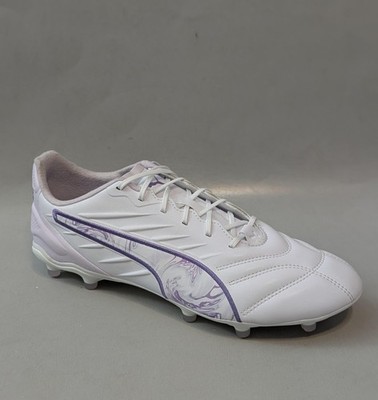 Puma King Pro FG Soccer Cleats Shoes Womens 11.5 White Purple 108186-01
