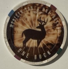 Mohegan Sun “ WIGOMUM” $1 Deer Casino Chip Uncasville, CT
