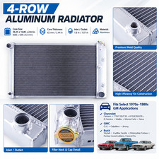 4 Row Aluminum Radiator For Chevy Gmc C10 C20 C30 K10 K20 Camaro 5.7l 4 Row Aluminum Radiator For Chevy Gmc C10 C20 C30 K10 K20 Camaro 5.7l