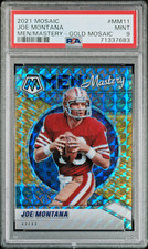 2021 Mosaic Men of Mastery Gold Mosaic /10 JOE MONTANA PSA 9 #MM11 49ERS HOF