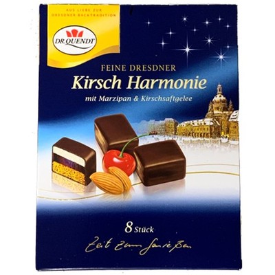 Dr. Quendt chocolate dominos: Cherry & Marzipan (Kirsch Harmonie) 150g