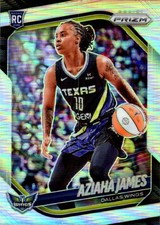 Aziaha James 2025 WNBA Prizm Silver Base Rookie Card #83 - Wings