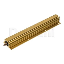 500 W 10 ohm High Power Wirewound Resistor Gold Aluminum Housing 11.5x2x1 in