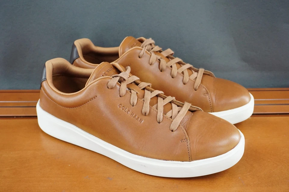 Cole Haan Grand Crosscourt Shoes Mens Size 10.5 Brown Leather Lace Up Sneakers - Image 3 of 4