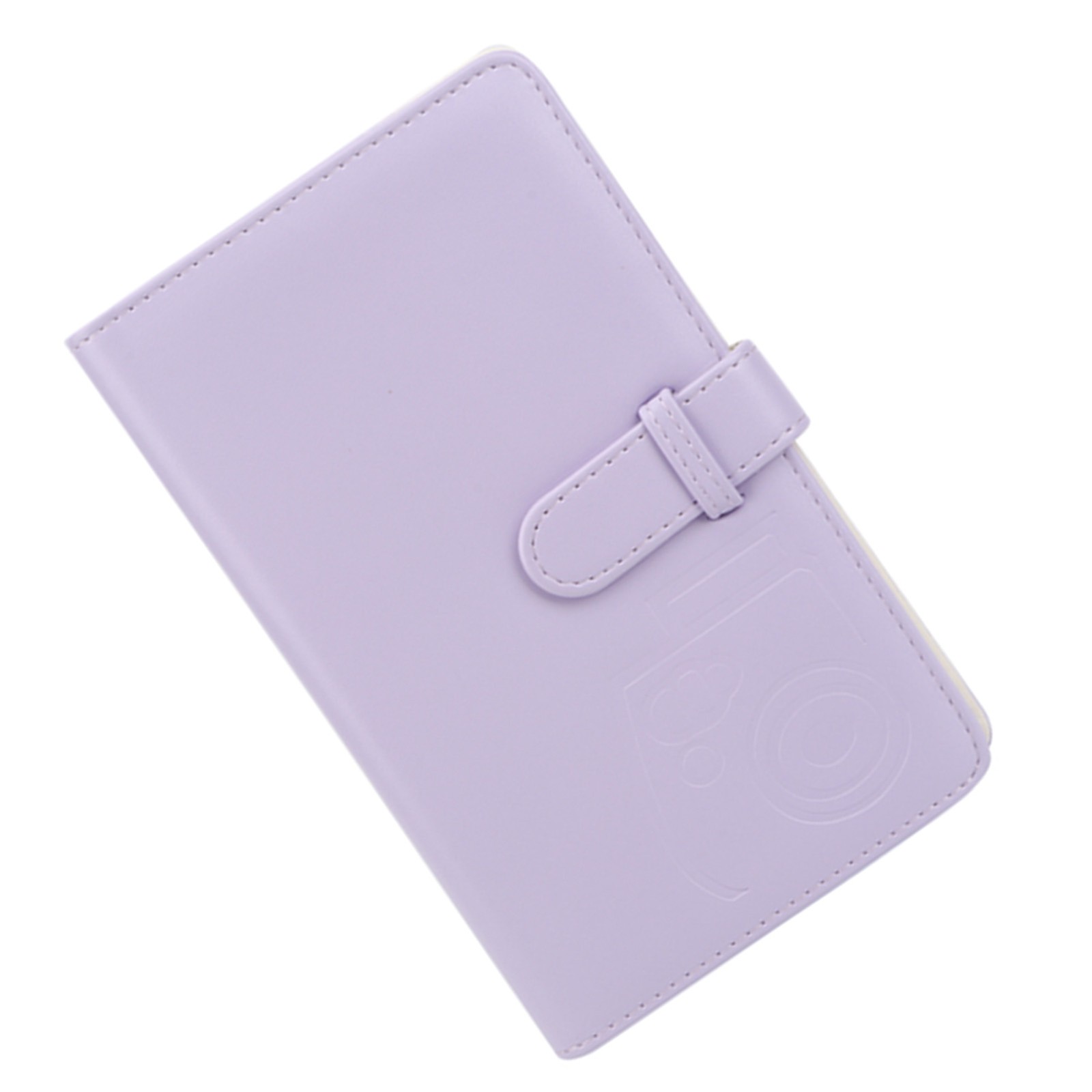 ⁺Purple 3in 96 Pockets PU Universal Photo Album Cardcase Bank Card Storage Book