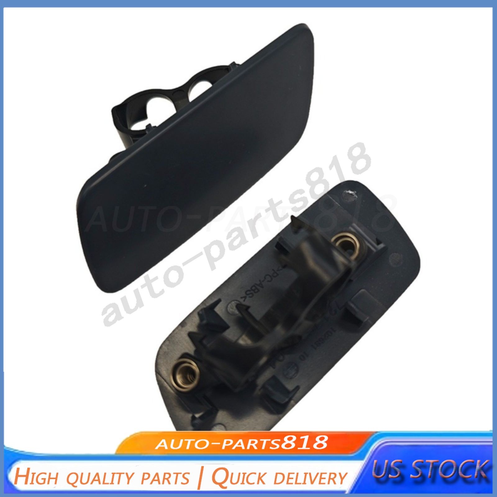 2Pcs Headlight Washer Jet Cover For 10-18 Rolls-Royce Ghost Front Driver Pass