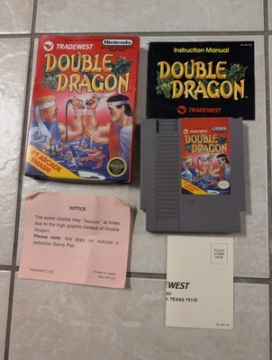 Double Dragon (Nintendo NES) CIB Complete Registration Inserts Box Instruction 