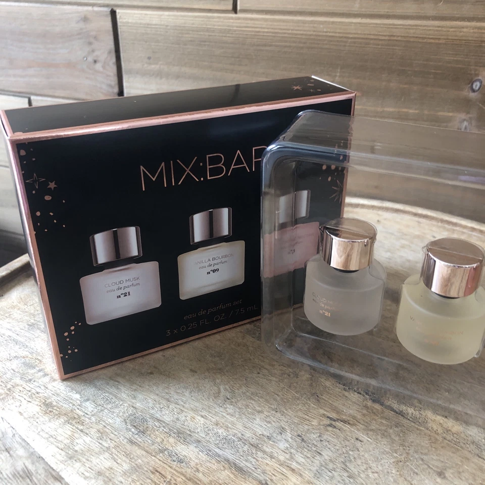 MIXBAR Mini Trío Nube Almizcle Vainilla Bourbon Néctar Fruta de la Pasión 3 x 0,25 fl oz Foto 3 de 4