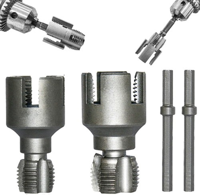 #ad #ad Pipe Thread Cutting Tool Electric Drill Compatible Pvc Pipe Threader Kit $7.99