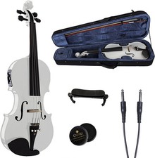 Cecilio 4/4CVNAE-White Ebony Fitted Acoustic/...