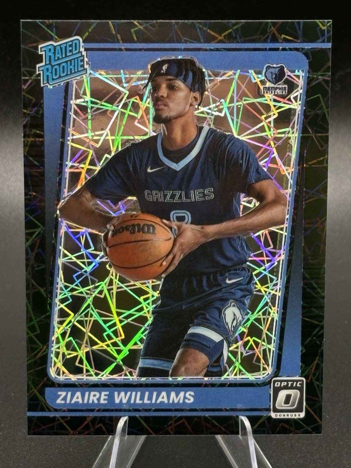 2021-22 Donruss Optic Ziaire Williams #198 Black Velocity Prizm /39 - Bookend