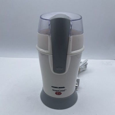 Black & Decker SmartGrind Coffee Grinder Stainless CBG100S Black And White