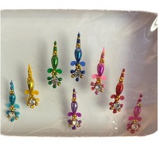 Indian Bollywood Bindi Body Jewel Self Adhesive, Crystal Forehead, Face Jewels