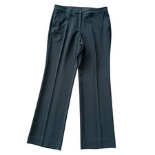 St John Couture Black Wide Leg Dress Pants Size 10 Made In USA Of Office Work