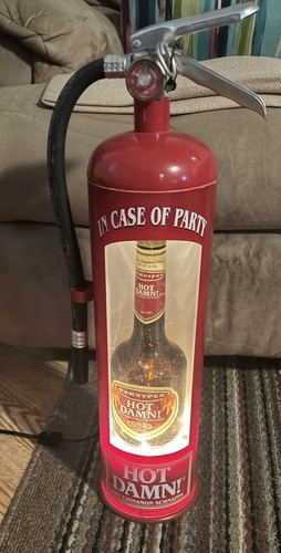 Fire Hydrant Lighted Hot Damn Liquor Bar Display Empty Bottle