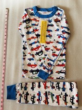Hanna Andersson Cotton Long Johns PJS Cars Boys US 8 130 cm NWT