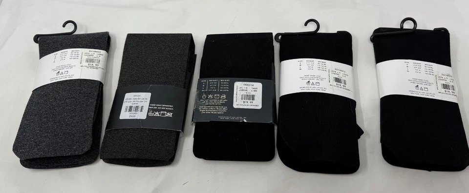 Lote de 5 Medias Nuevas Ann Taylor Talla S Negro Gris Foto 2 de 4