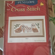 Penelope/Anker gezählte Kreuzstich Eulen