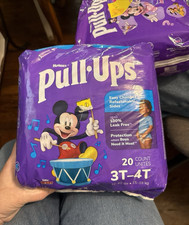 Huggies Pull-Ups Training Pants Boys 3T-4T Purple Mickey Mouse 20 Count
