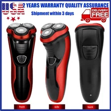 Electric Shaver Mens Razor Rotary Waterproof Pop-Up Trimmer Wet Dry Cordless
