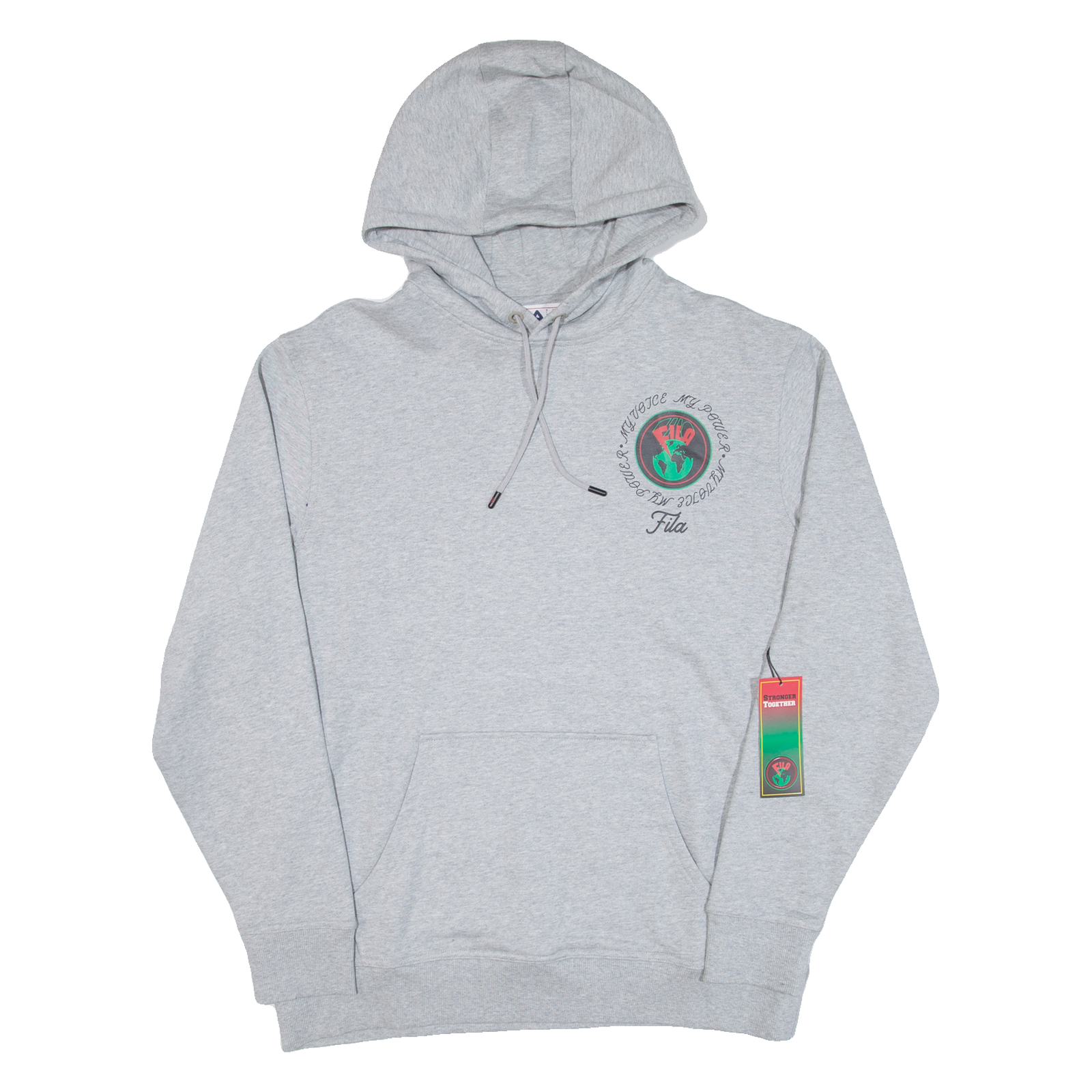 FILA My Power. Felpa con cappuccio uomo My Voice grigia L