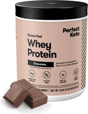 Perfect Keto Pure Whey Protein Powder Isolate Delicious 100% Grass Fed