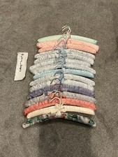 Lot 15 Vintage Padded Silk Satin Boudoir Lingerie Clothes Hangers multicolor