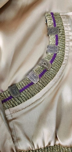 Girls Apple Bottoms Satin Jacket Gold/Purple Sparkle Zippered Youth Size L - Picture 11 of 11