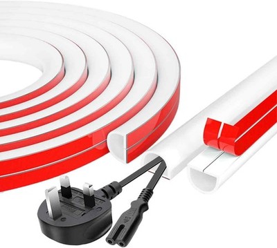 1 m weißer Kabelkanal für Elektrokabel 15 x 10 mm Halbrundkabel