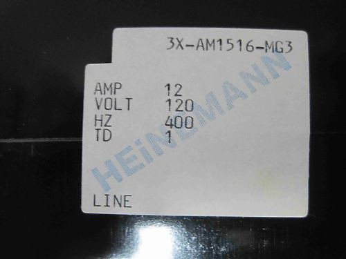 New Heinemann 12A 120V 400 hz 3-P Breaker 3X-AM1516-MG3 - Picture 2 of 4