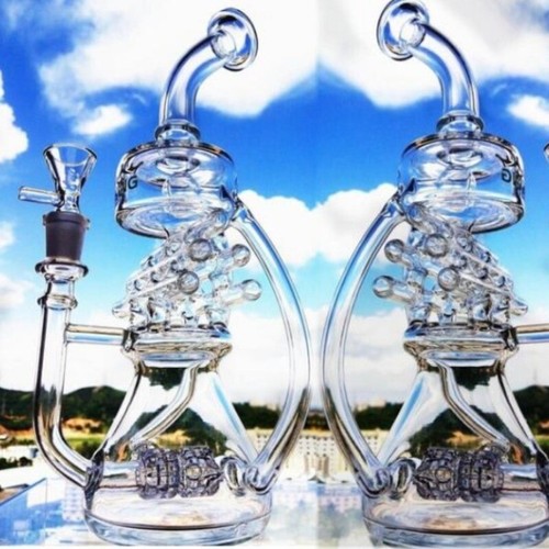 big 9.5" Matrix Style bong Hookah Rigs Glass Water Pipe Smoking Bubbler 14mm