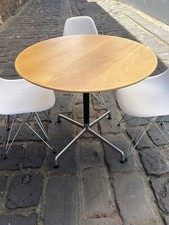 Original Eames Aluminium Group Series Wooden Table - 800mm diameter 