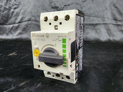 Moeller PKZMO-6.3 3-Pole 6.3 AMP 600VAC Motor Protective Breaker w/ NHI11-PKZ0