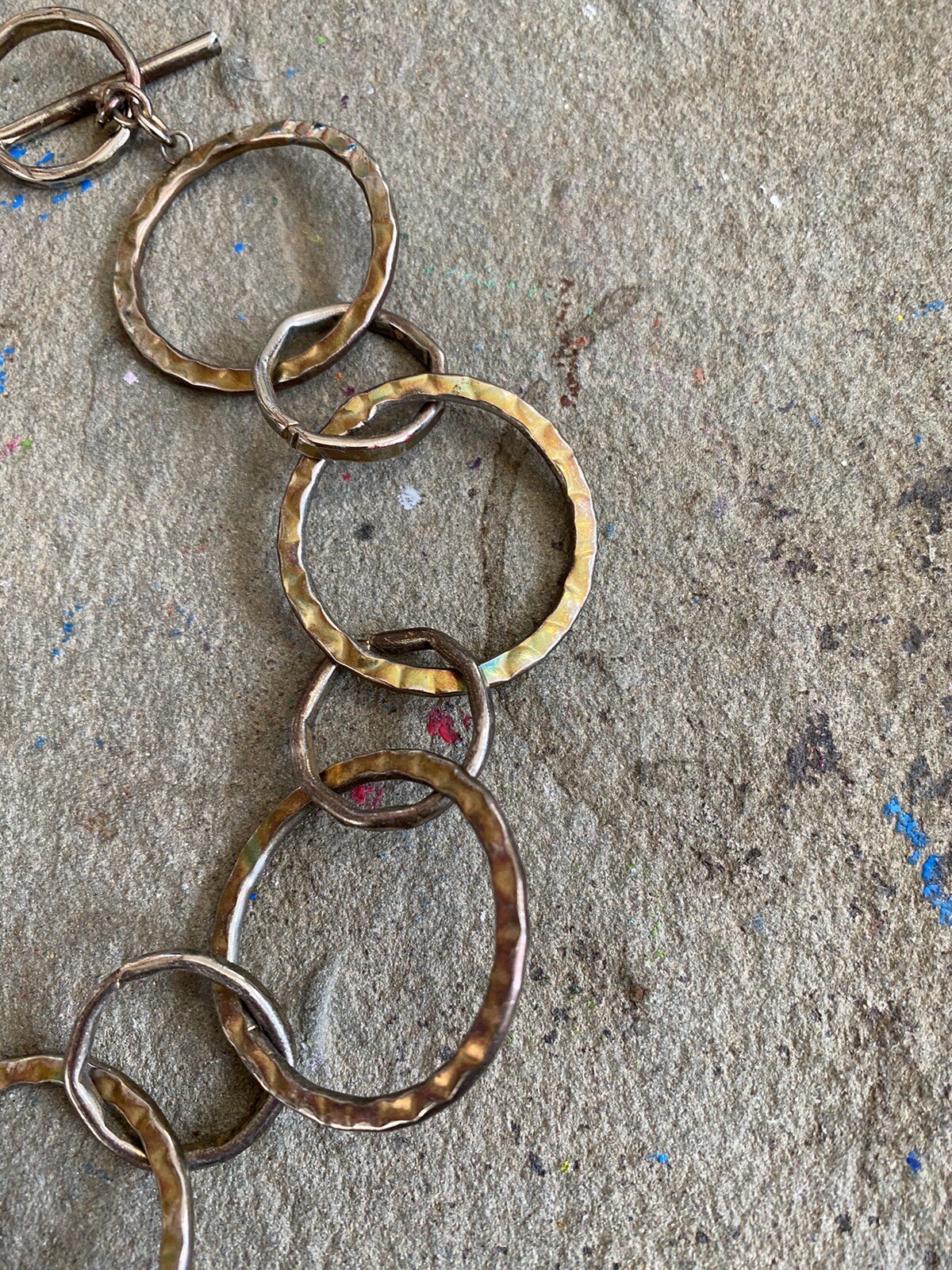 Collar Necklace Circular Statement Gold Silver To… - image 2