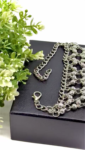 Mujer Plata Metal Cadena Mano Pulsera Bola Dijes Anillo Conectado Boda Novia - Vídeo 1 de 1