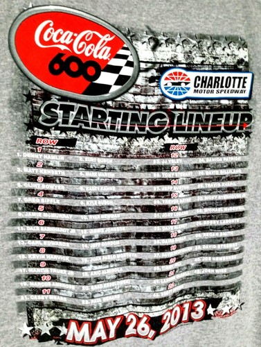 Coca-Cola 600 Nascar Charlotte Motor Speedway 2013 T Shirt - Size M. - Picture 6 of 7