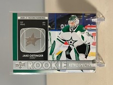 2021-22 Upper Deck Rookie Retrospective #RR4 Jake Oettinger - NHL Hockey Card