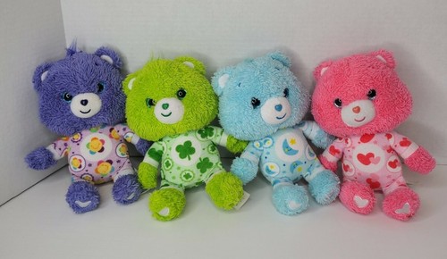 Lot Of 4 Care Bears Cubs Plush 2019 8" Harmony, Love A Lot, Bedtime & Good Luck