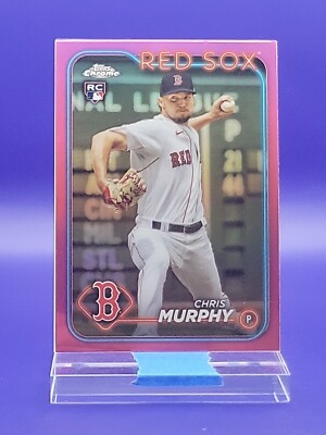 Chris Murphy 2024 Topps Chrome Pink Refractor RC SP   Red Sox