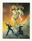 1996 full Color Plate "From Dusk Til Dawn" by Frank Frazetta Fantastic GGA Print