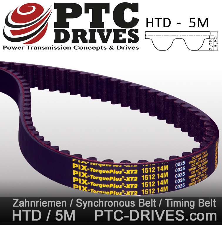 700-5M-30 HTD Zahn-/Synchronriemen von PIX -TOP PRODUKT- (140 Zähne)