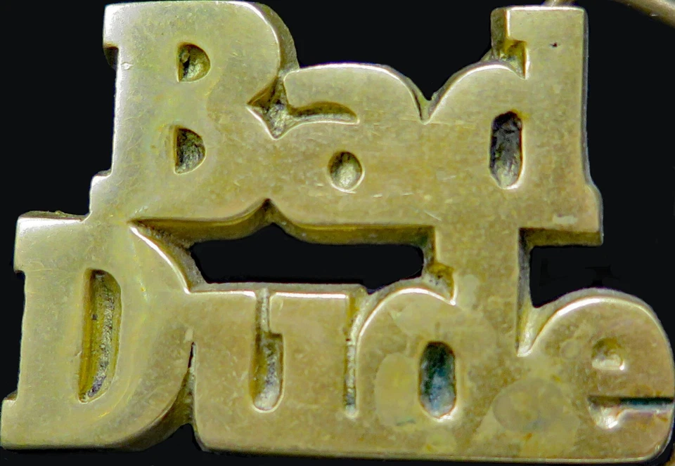Bad Dude Outlaw Rebel Baron Brass Vintage Belt Buckle - Image 2 of 4