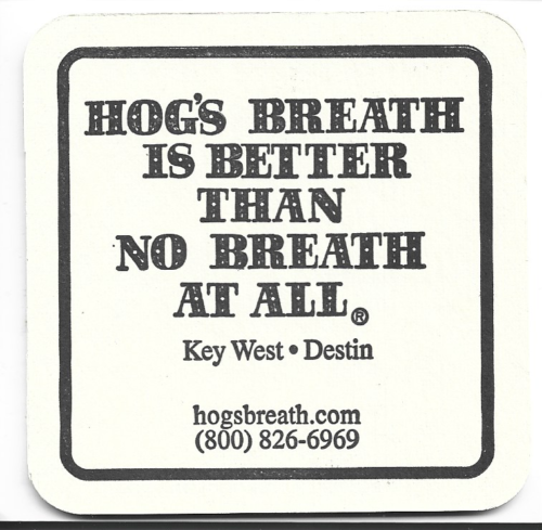 2, UNA COPPIA~Bier Coasters~ Hog's Breath Saloon~Key West,Destin, FL-3,5X3,5" - Foto 3 di 3