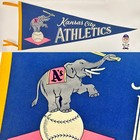 1950's Kansas City Athletics KC  Pennant Mlb Baseball 12x29.75 Inch — photo 1