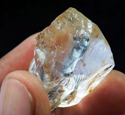 CT Natural White Topaz Crystal Rough Rock Specimen Loose Gemstone 
