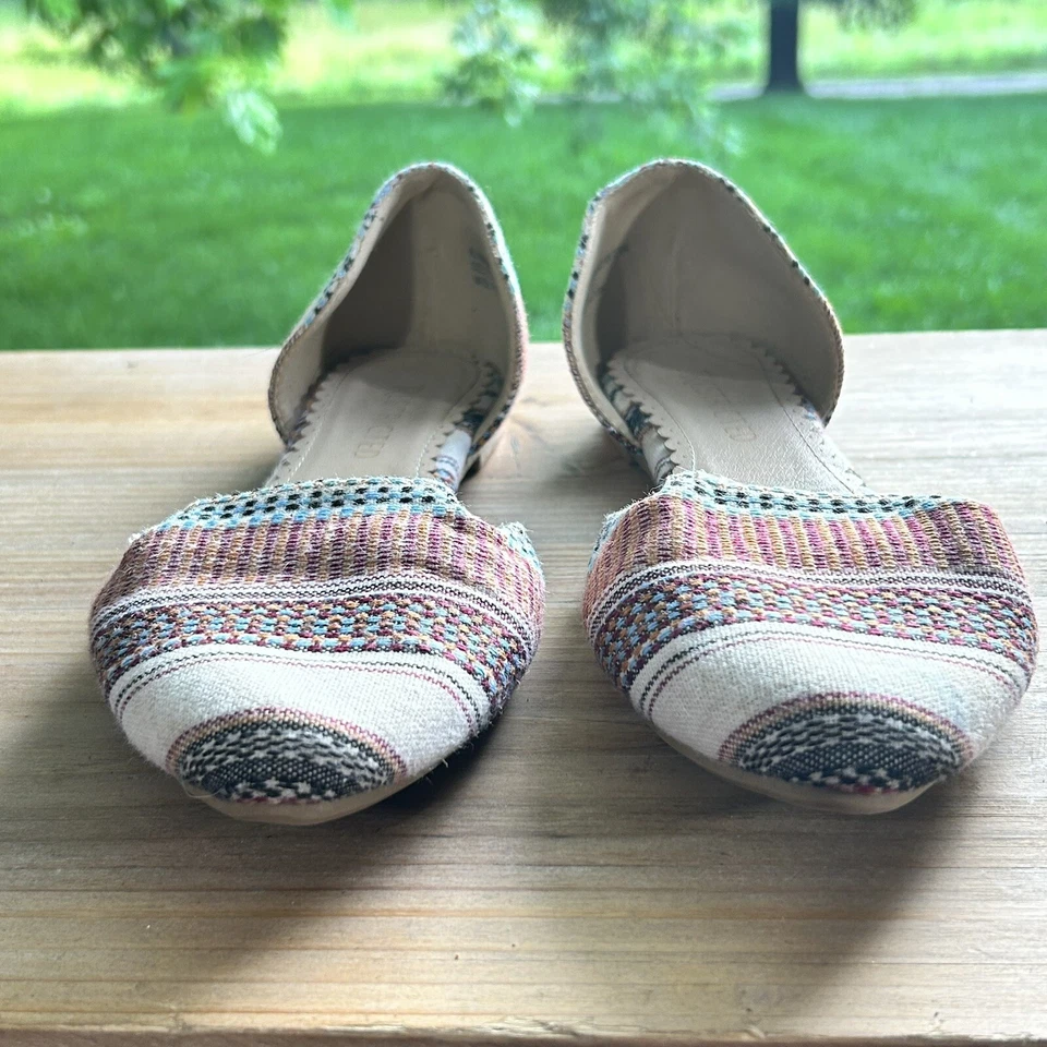 Pisos de ballet restringidos para mujer talla 7,5 multicolor boho informales oficina vacaciones Foto 3 de 4