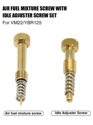 【素人御免】HPS TAKAHRU NAKAI 155cm Air Fuel Mixture Screw + Idle Speed Adjustment Screw for Mikuni