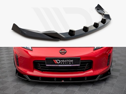 Per Nissan 370Z Facelift V2 Diffusore Anteriore Maxton Design Nero Lucido - Foto 1 di 5