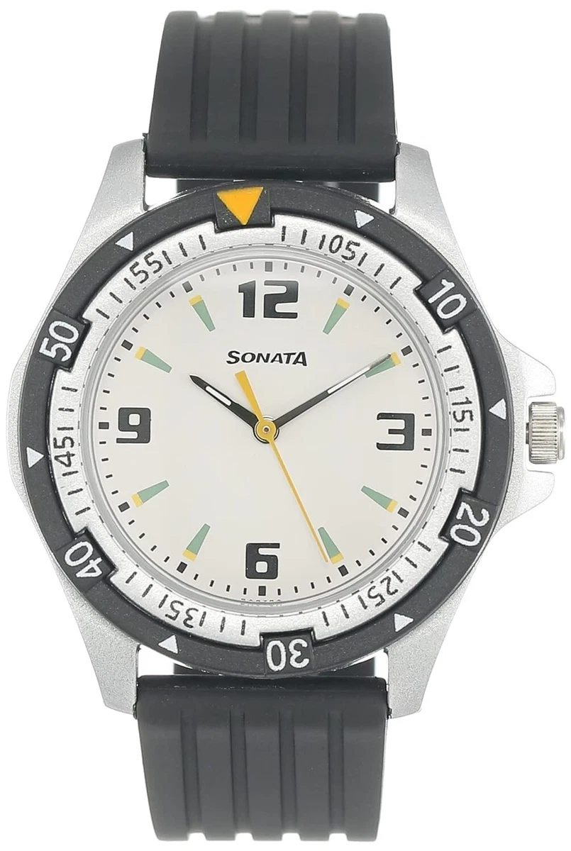 Sonata white dial watch clearance